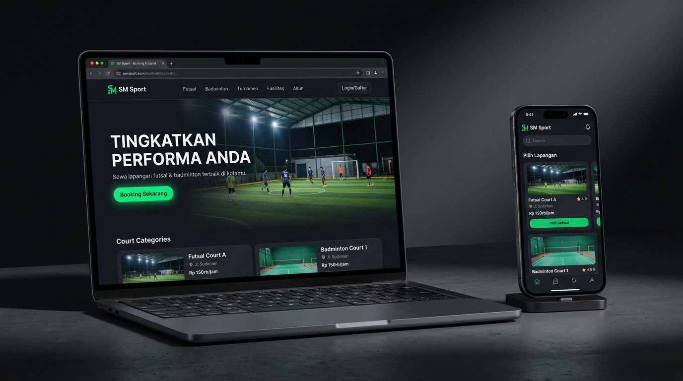 SM Sport - Booking Futsal & Badminton — Web App & Sport Reservation
